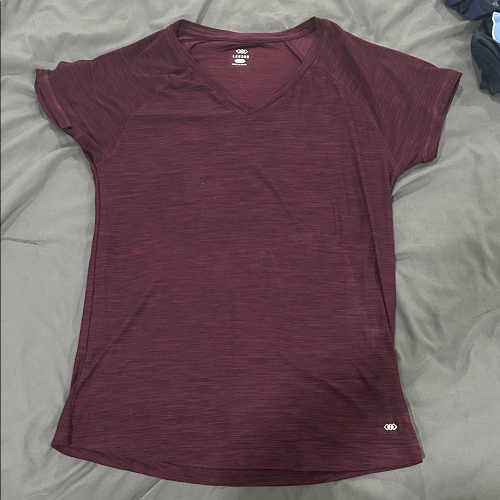 *FREE* Burgundy LEG3ND Size Small Workout shirt - stretchy soft material